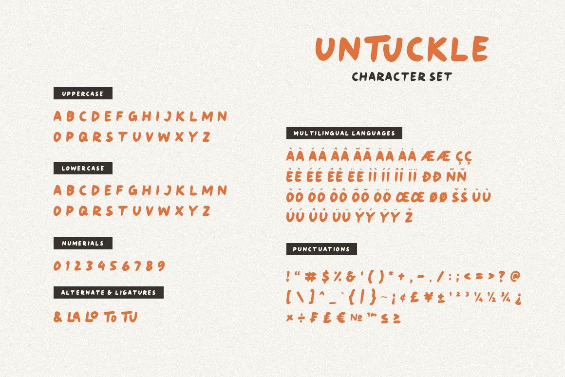 Untuckle Playful All-Caps Handwritten Font — image 8