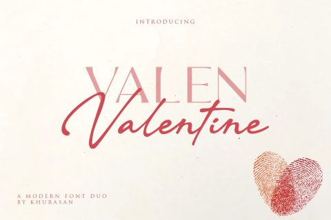Valen Valentine Font Duo