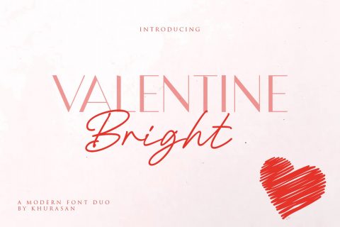 Valentine Bright Font Duo