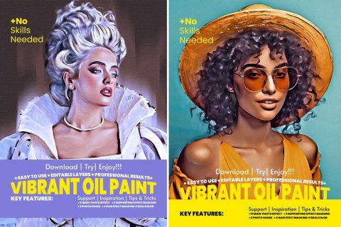 Vibrant Oil Paint Photoshop Action