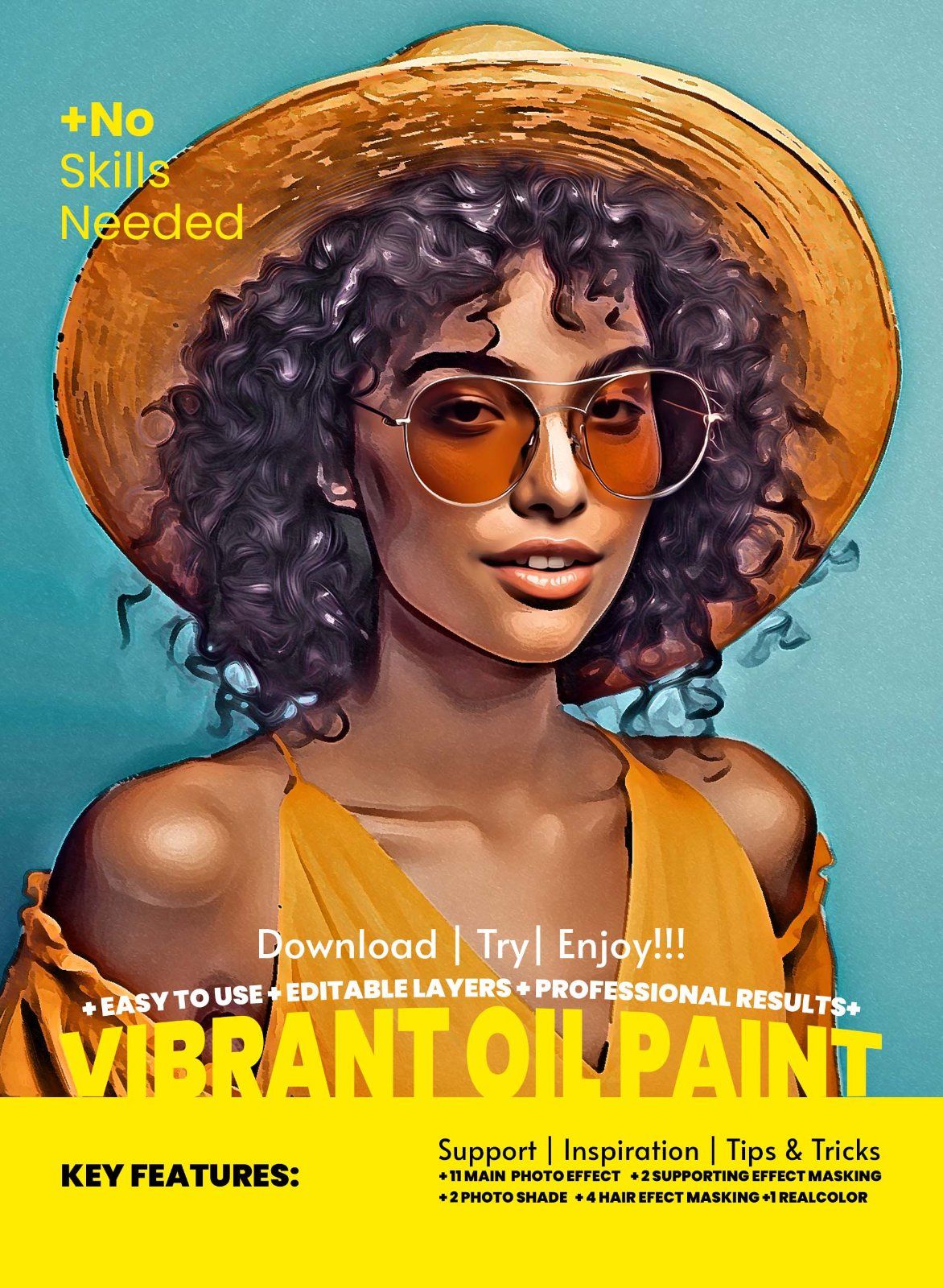 Vibrant Oil Paint Photoshop Action