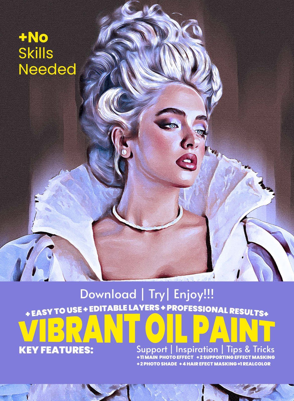 Vibrant Oil Paint Photoshop Action