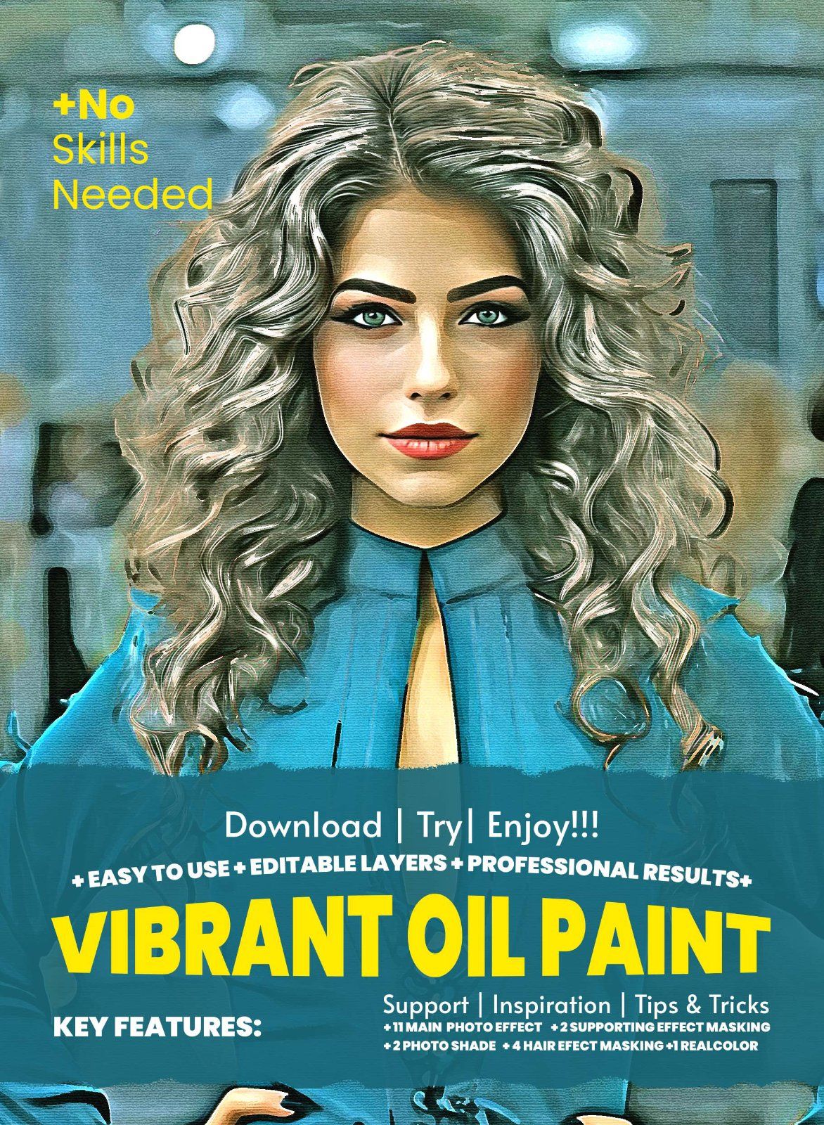 Vibrant Oil Paint Photoshop Action