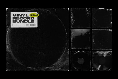 Retro Vinyl Record Mockup Bundle
