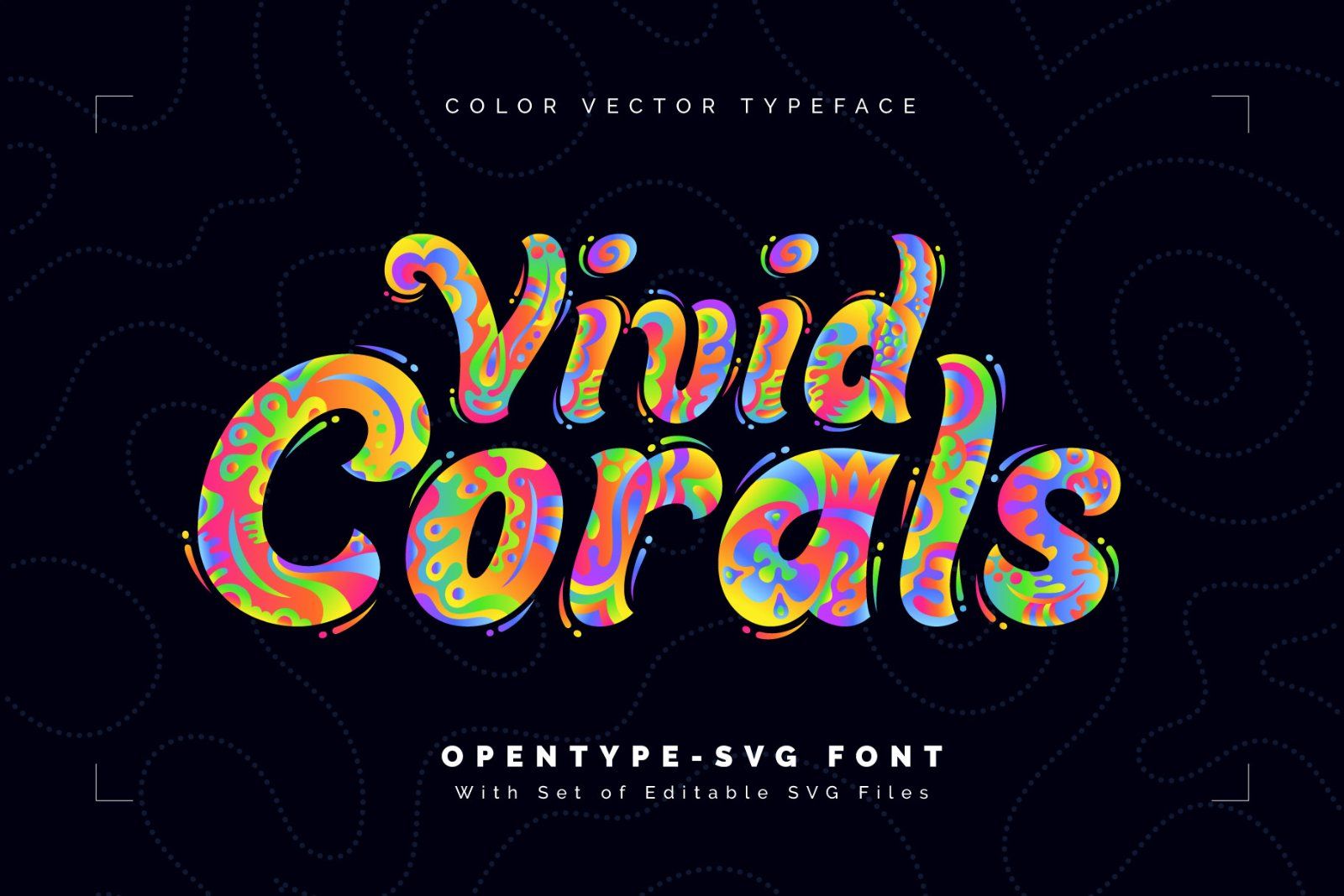 Vivid Corals — Color Vector Font — image 1