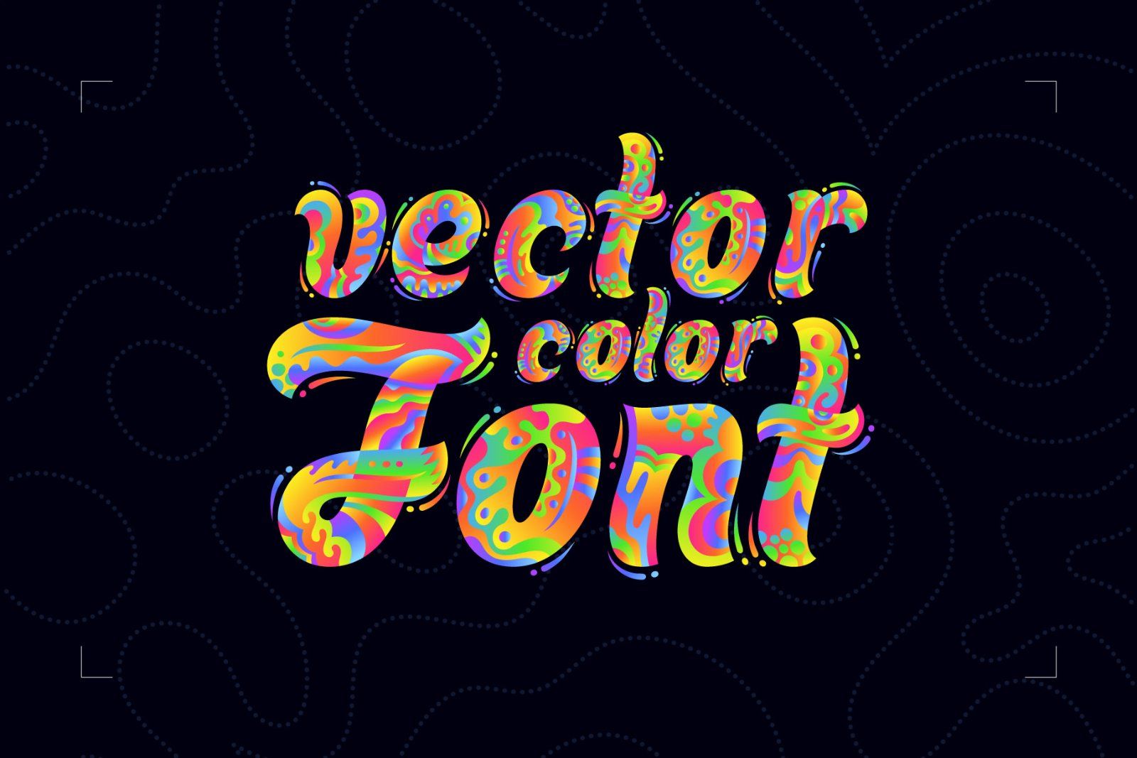 Vivid Corals — Color Vector Font — image 3