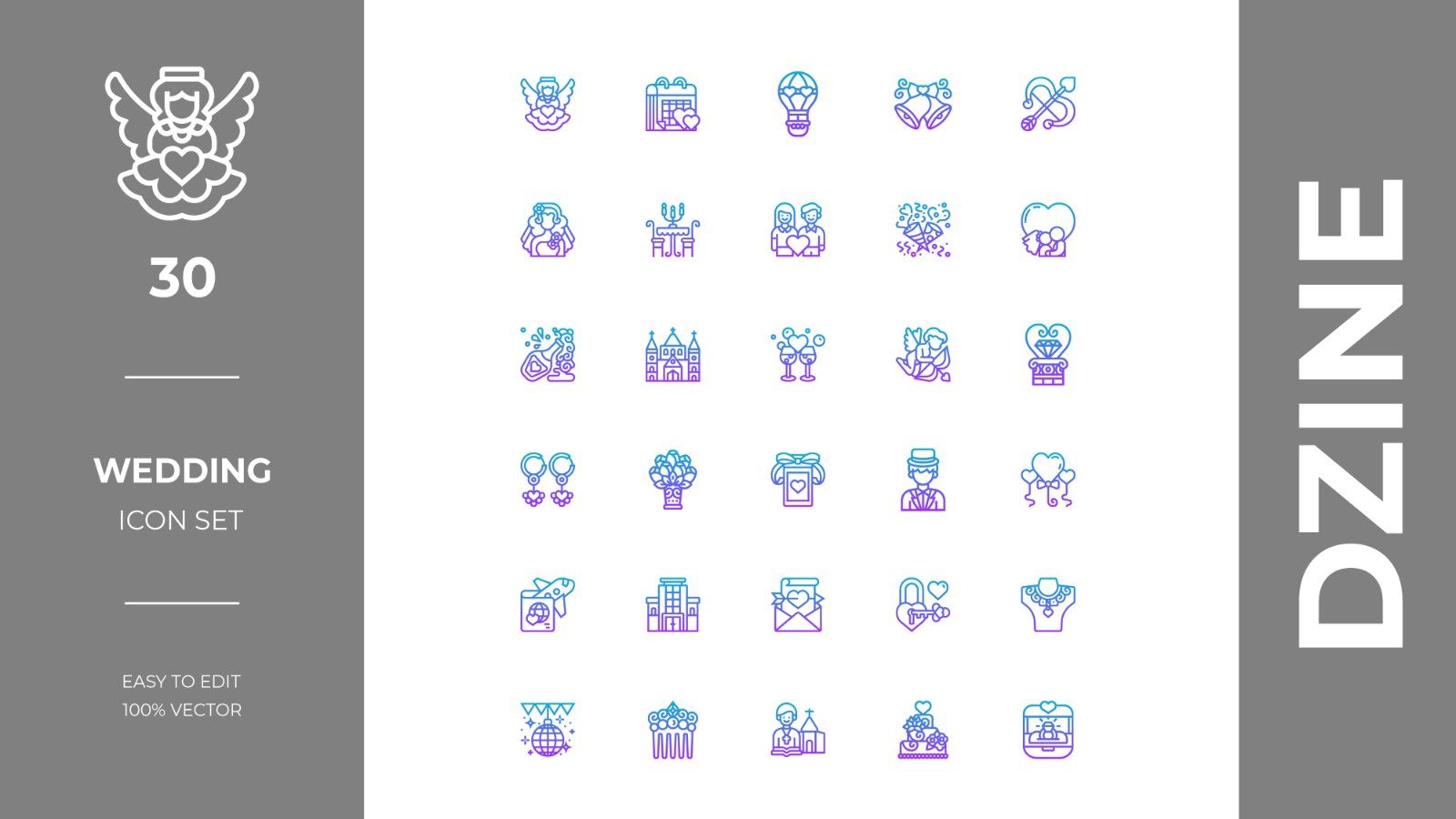 Wedding Icons - Pack of 30 icons