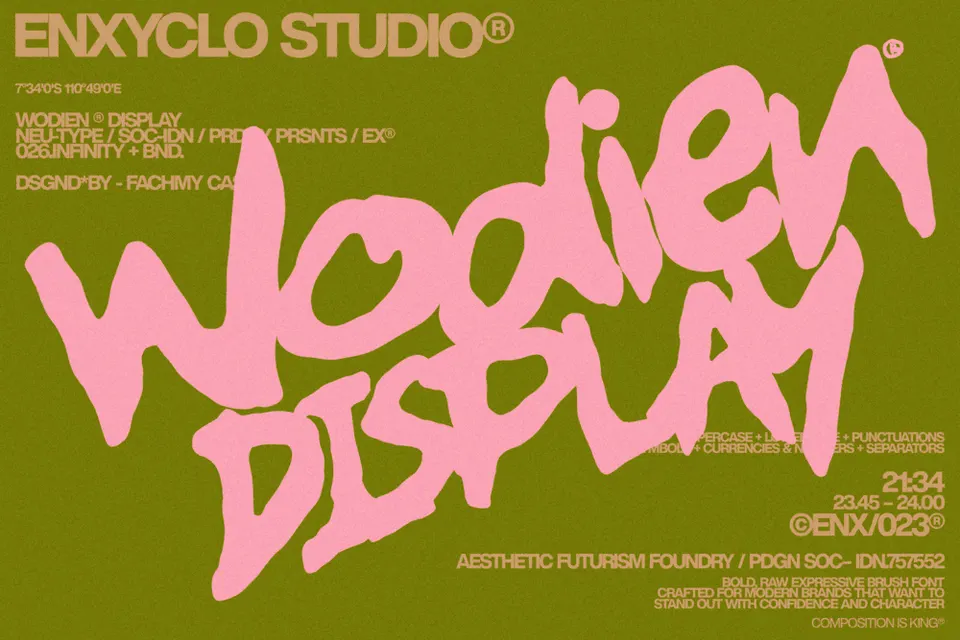WODIEN  — Raw Branding Font