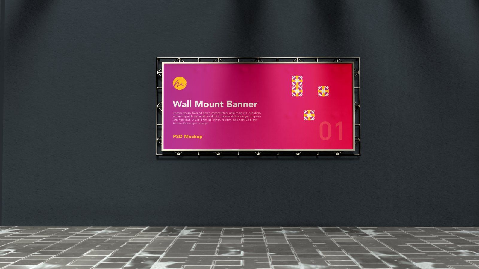 Wall Mounted Banner Billboard Mockup – 5 PSD Bundle