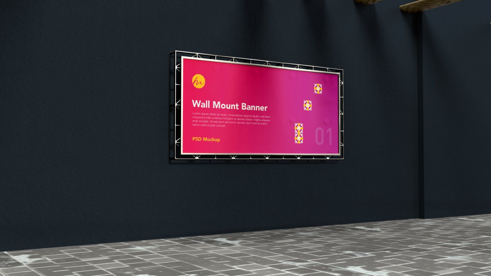 Wall Mounted Banner Billboard Mockup – 5 PSD Bundle