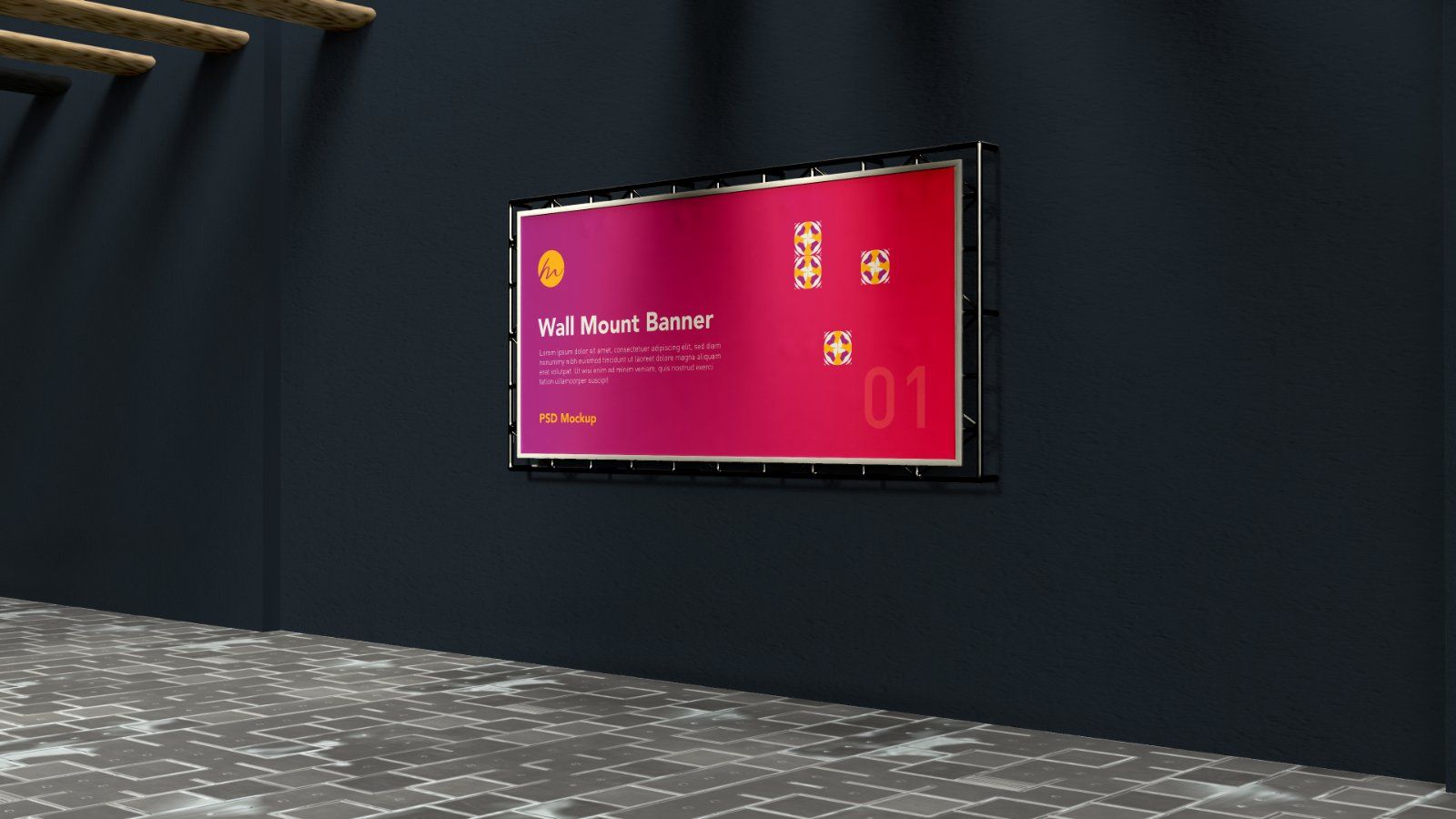 Wall Mounted Banner Billboard Mockup – 5 PSD Bundle