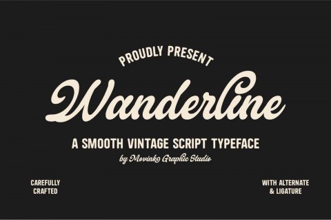 Wanderline – Vintage Script Font