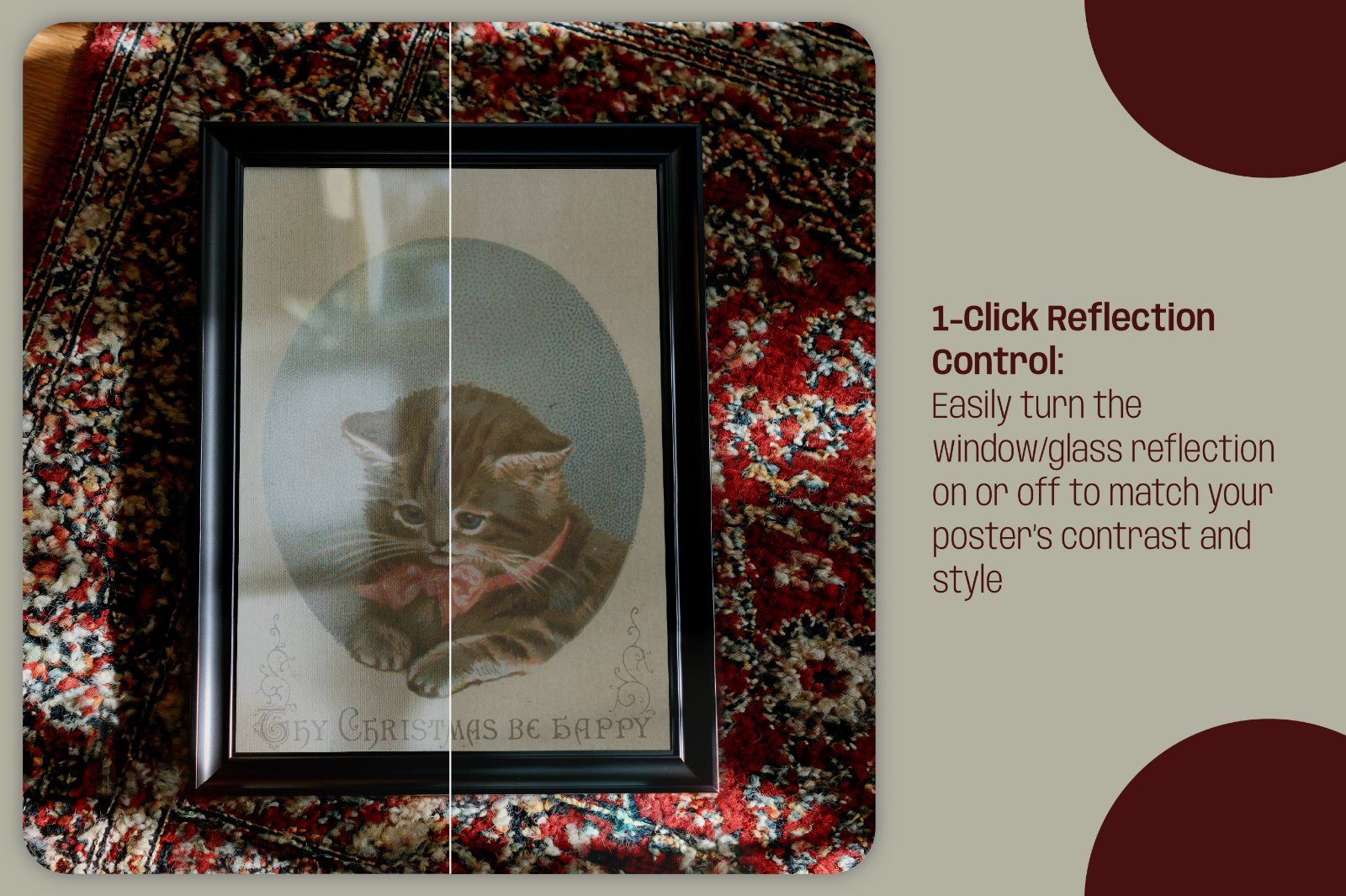 Warm Vintage Rug Frame Mockup, A4 Poster Mockup