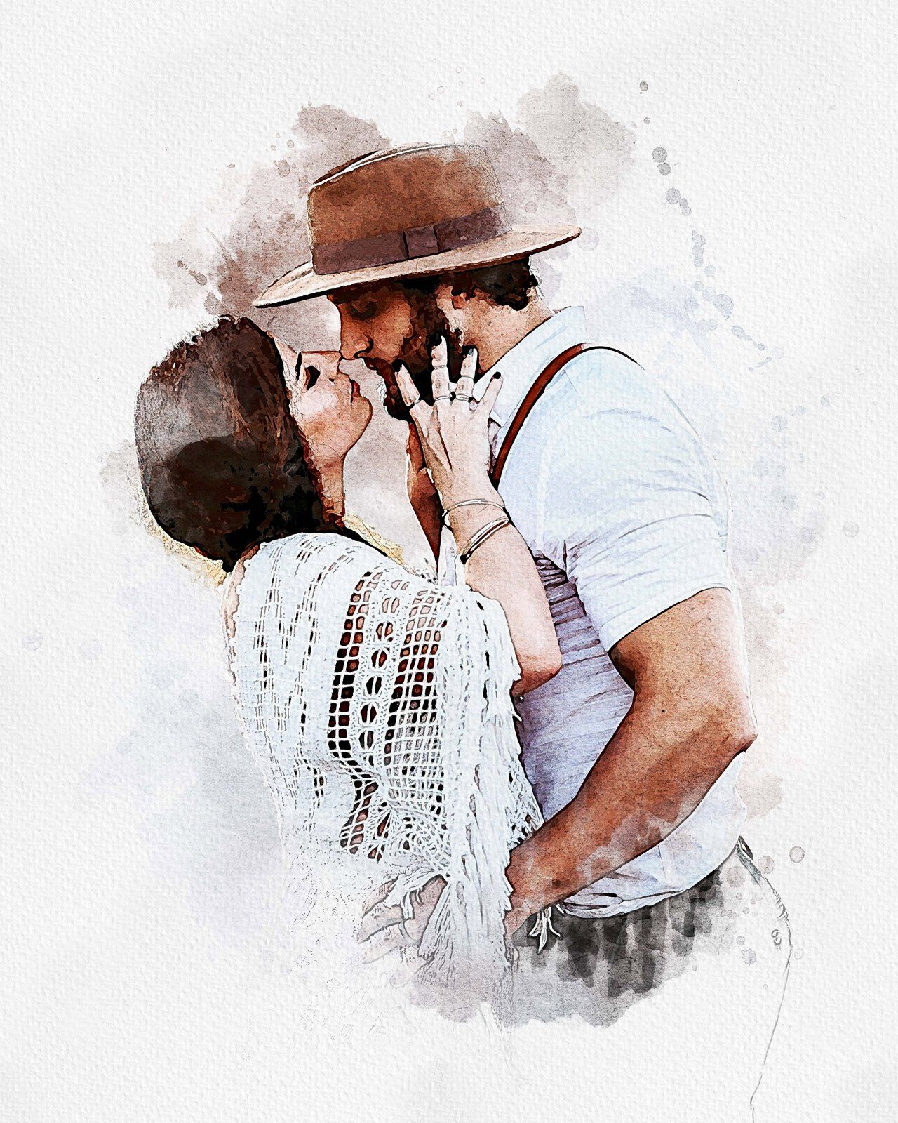 Painting Watercolor Splash Art