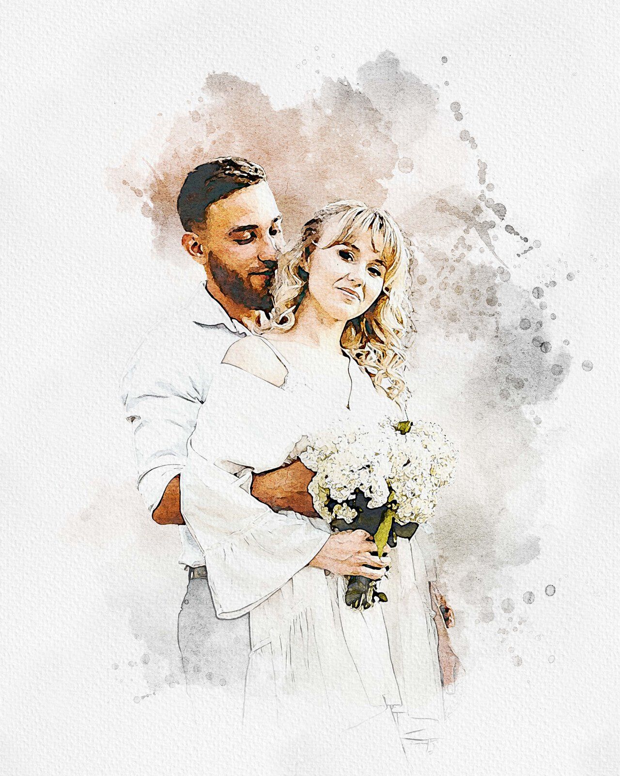 Painting Watercolor Splash Art