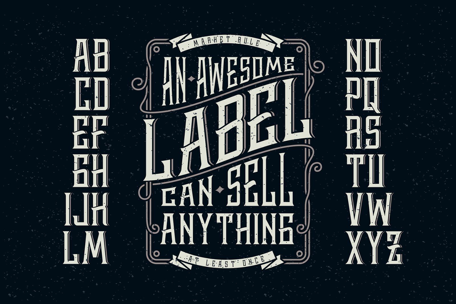 Whiskey Label Font with Bonus Graphics — image 1