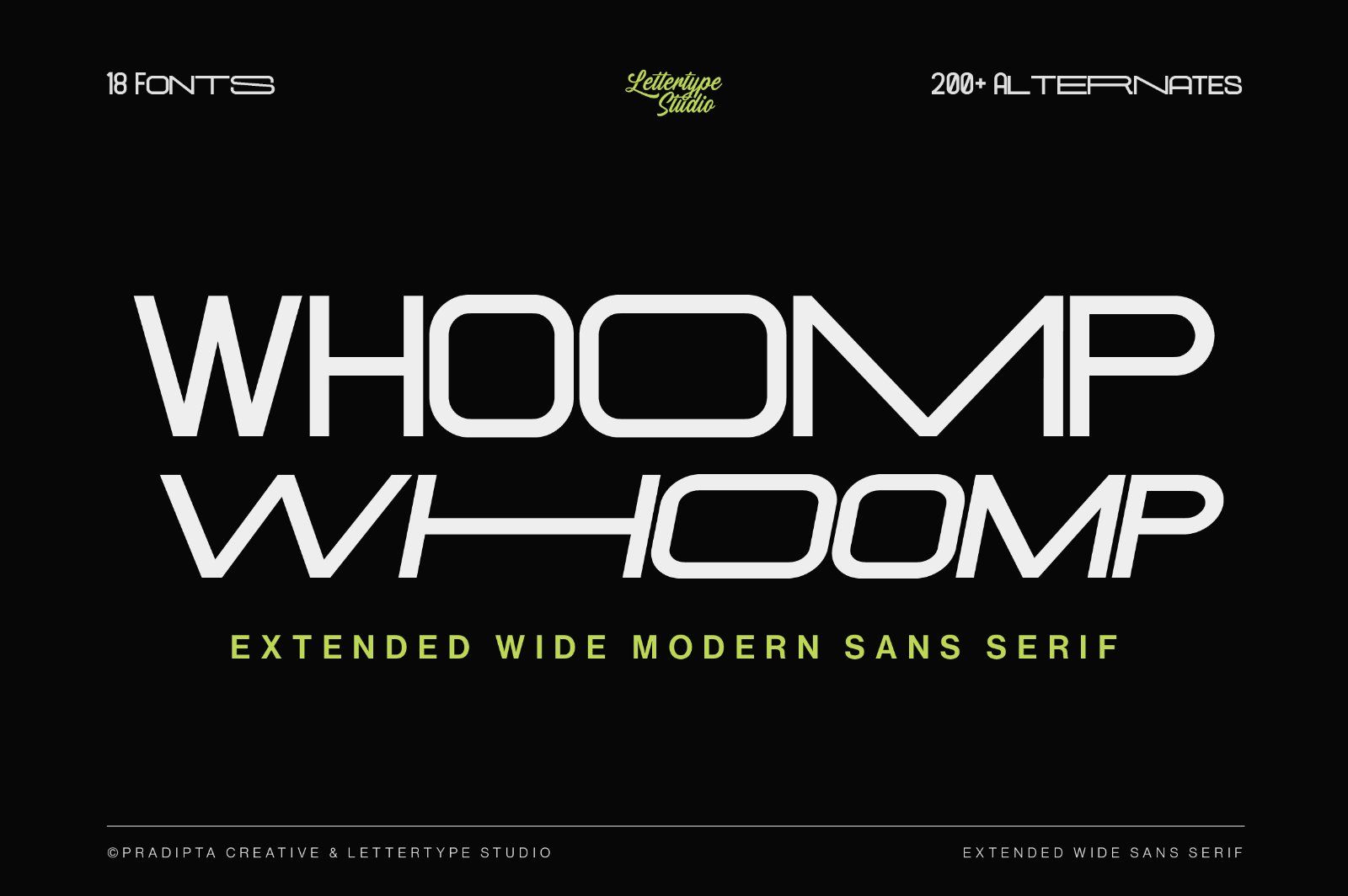 Whoomp Extended Wide Modern Typeface — image 1