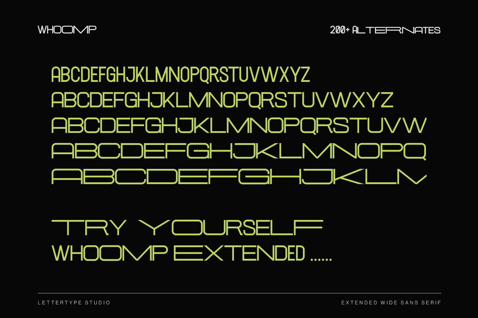 Whoomp Extended Wide Modern Typeface — image 12