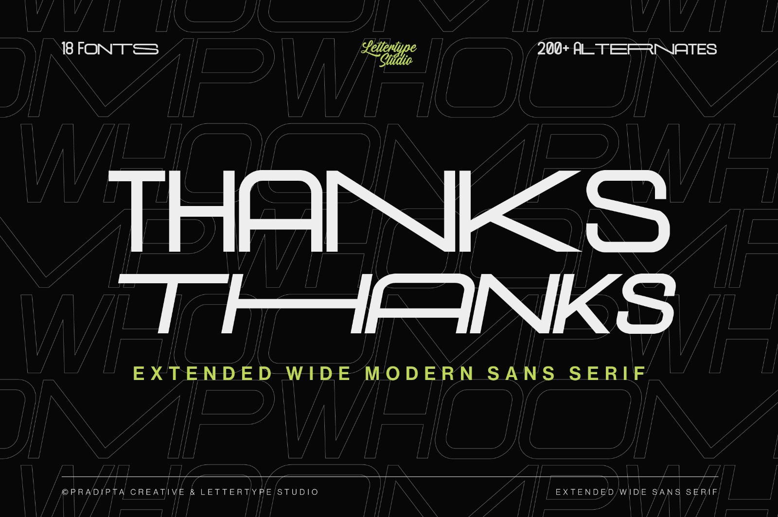 Whoomp Extended Wide Modern Typeface — image 15