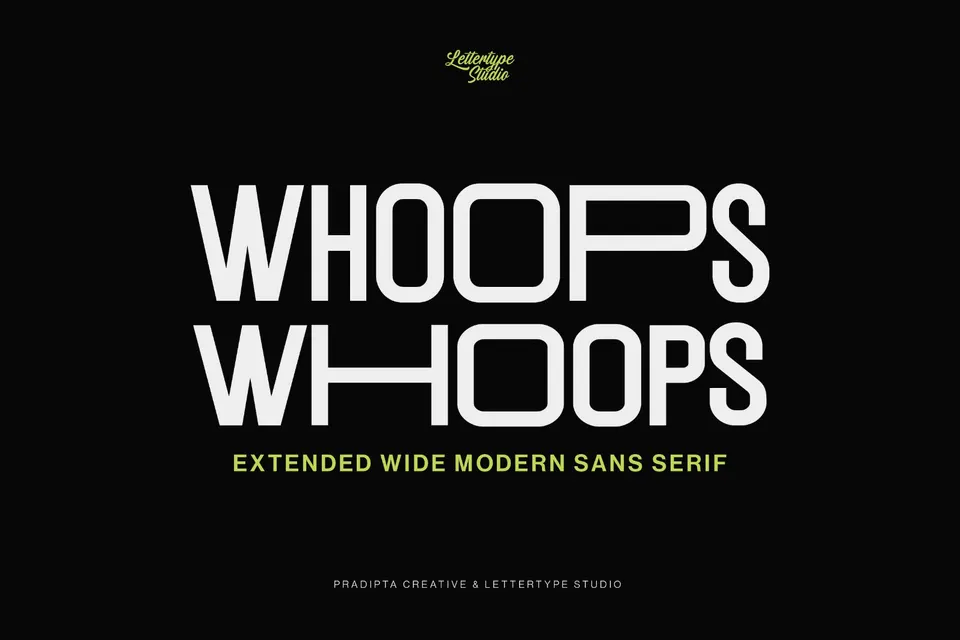 Whoops – Wide Modern Sans Font
