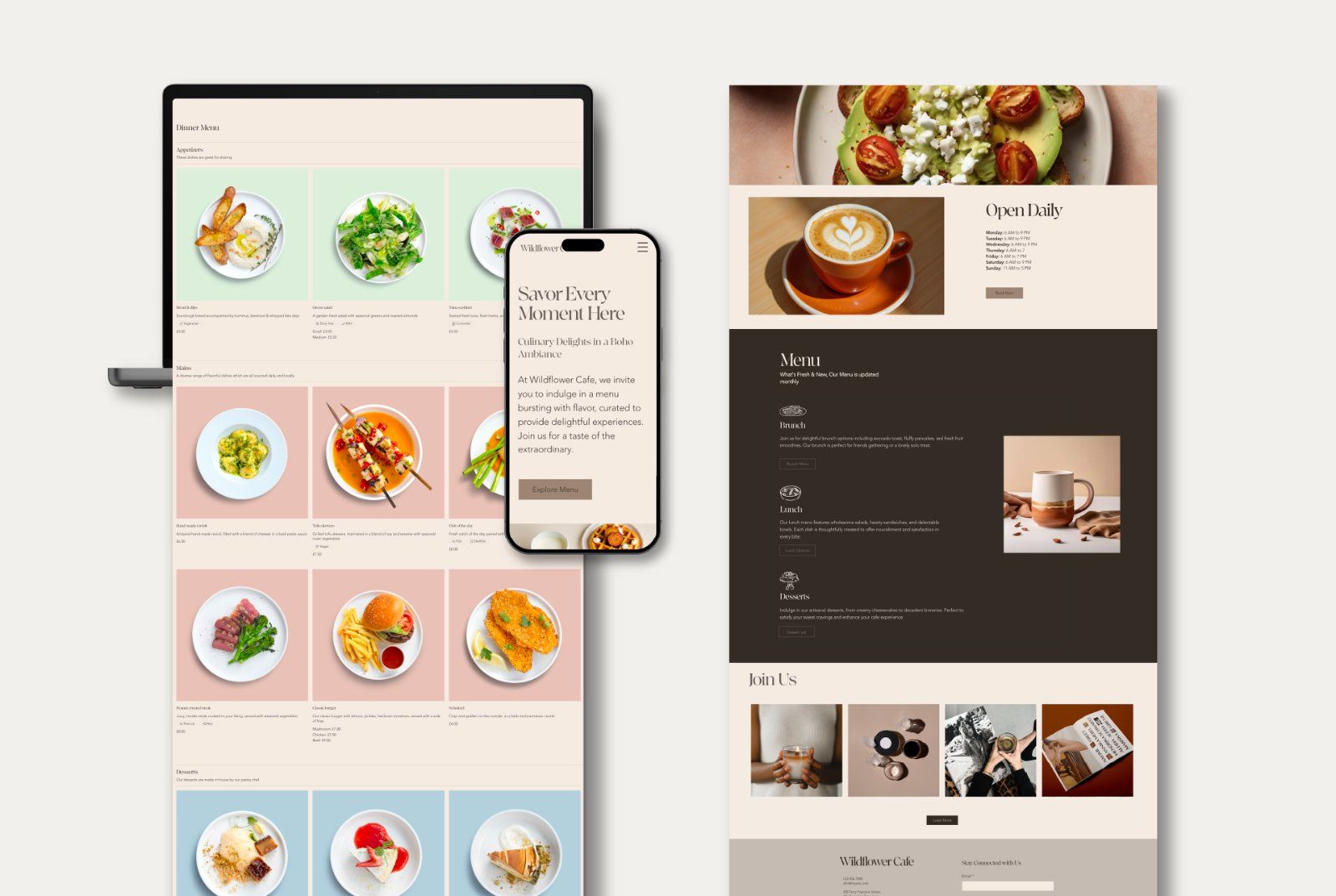 Wix Cafe, Restaurant & Takeaway Website Template