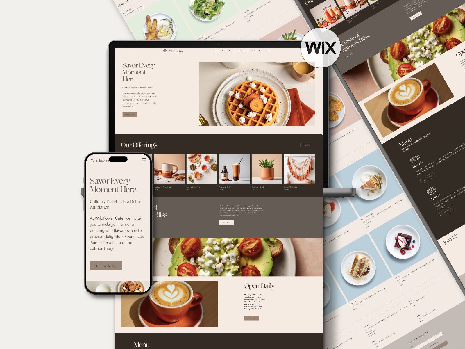 Wix Cafe, Restaurant & Takeaway Website Template