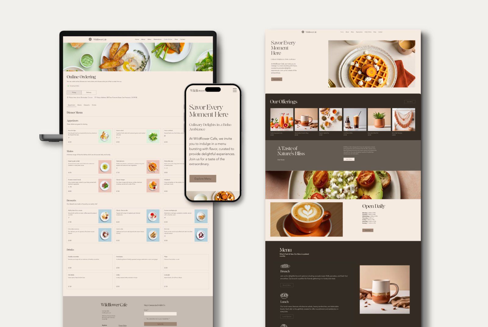 Wix Cafe, Restaurant & Takeaway Website Template