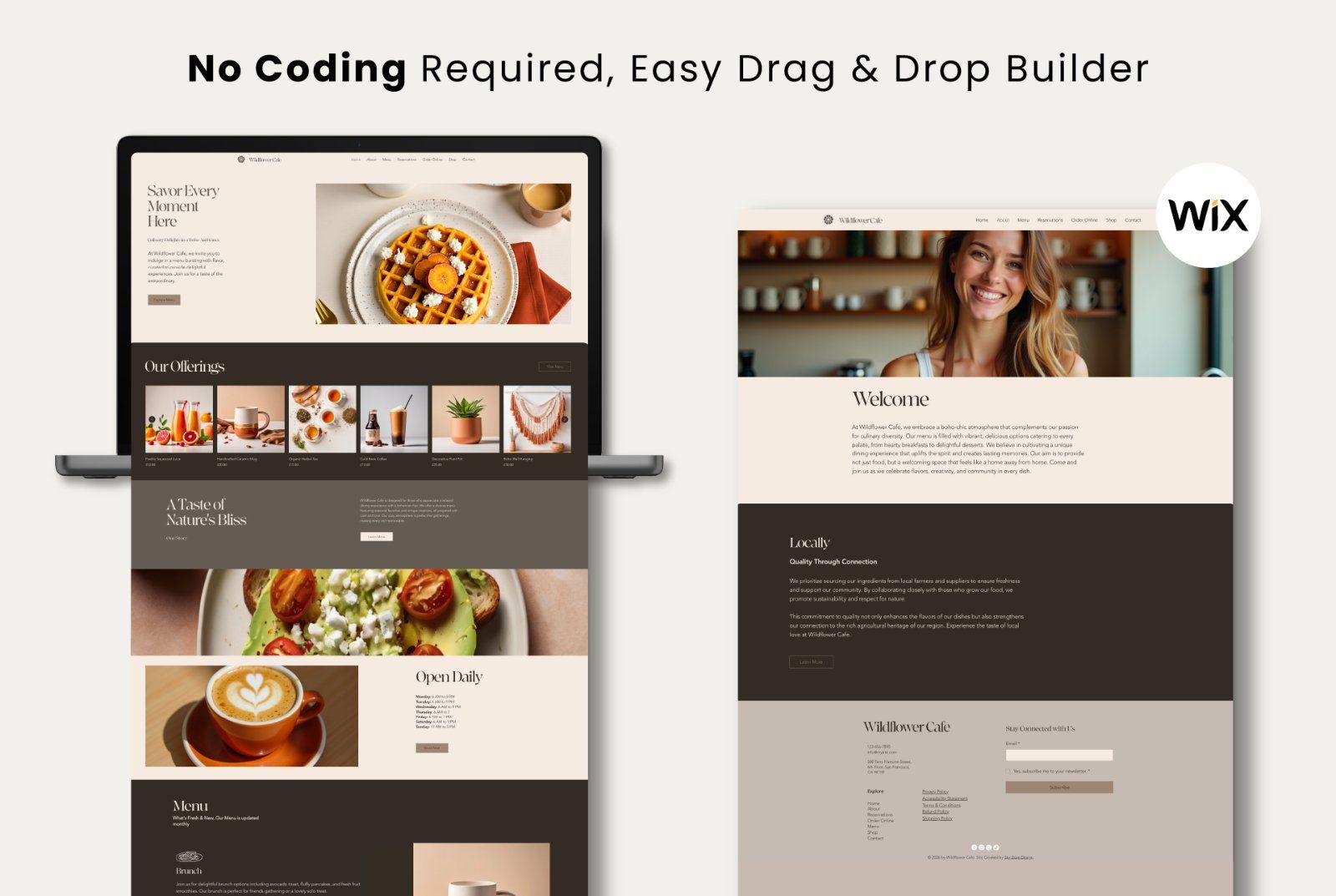 Wix Cafe, Restaurant & Takeaway Website Template