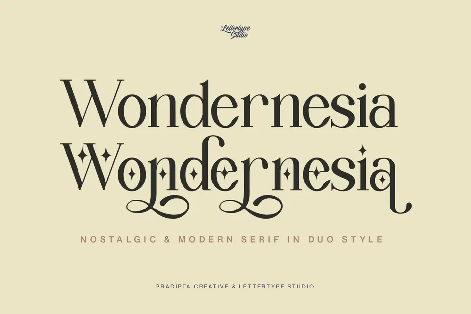 Wondernesia Nostalgic & Modern Serif