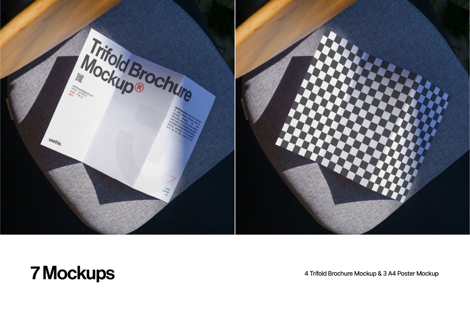 Workday Trifold Brochure & Poster Mockup Bundle (PSD) — image 3