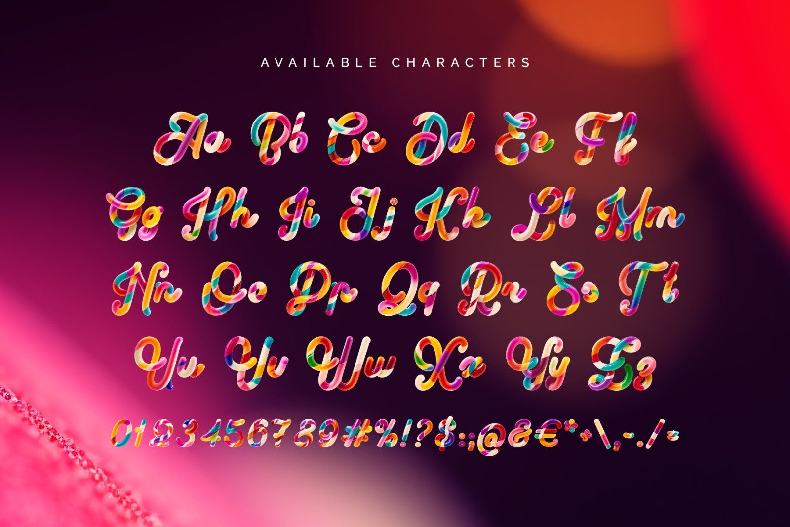 Yummy Candy - Color Bitmap Font — image 5