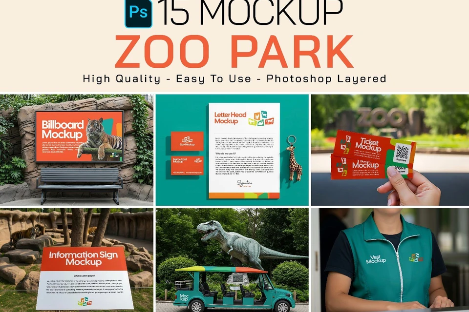Premium Zoo Park Mockup
