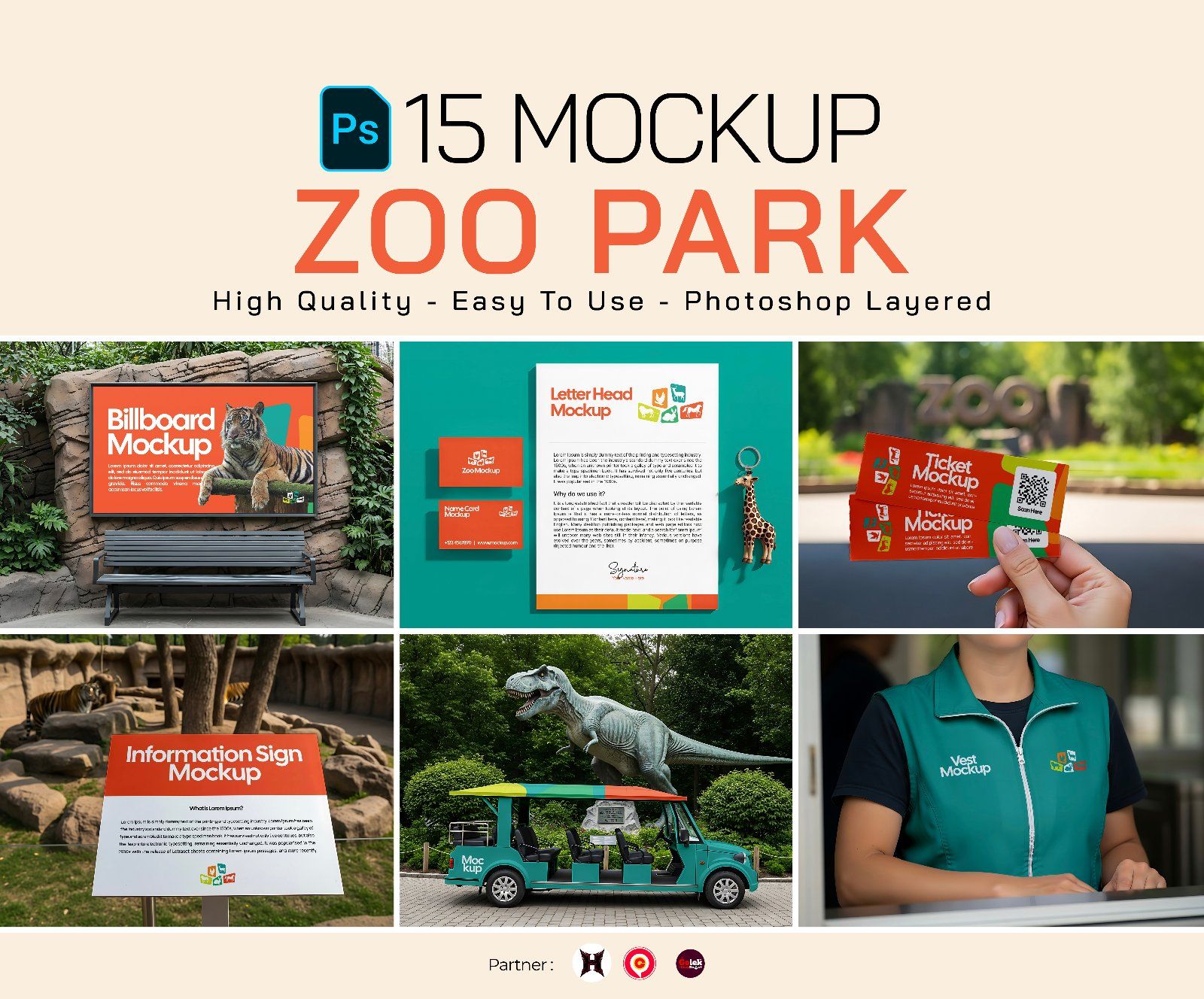 Premium Zoo Park Mockup