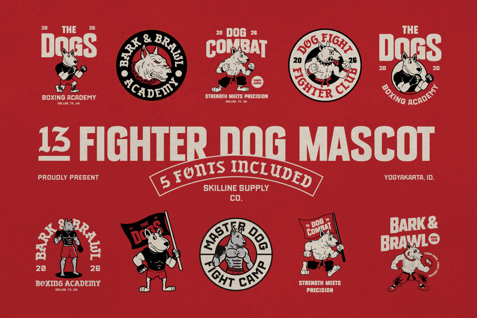 Fighter Dog Mascot — image 1