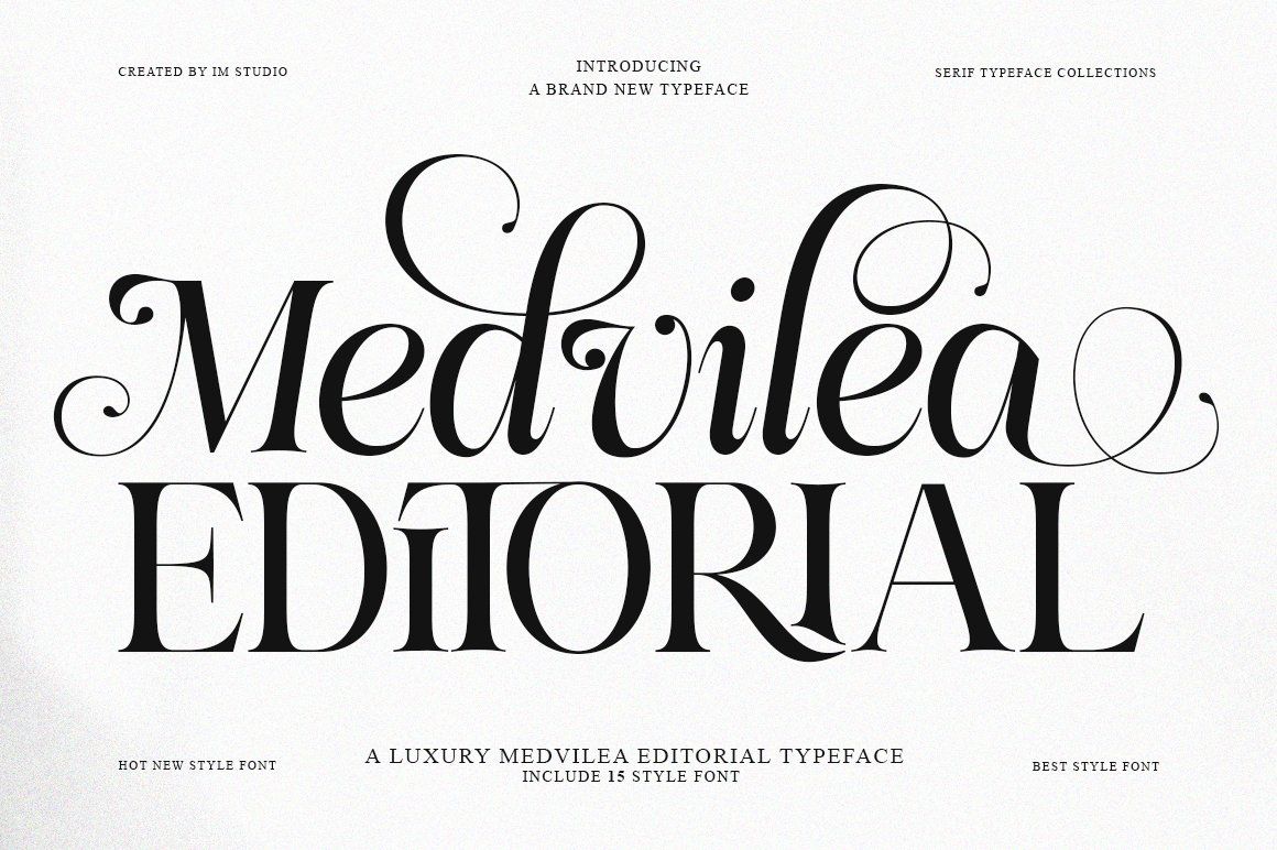 Medvilea Editorial | 15 Style Font — image 1