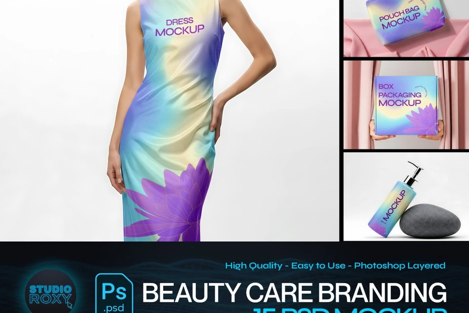 Premium Beauty Care Branding Mockup Bundle – 15 Aesthetic PSD Scenes for Skincare & Cosmetic Identit