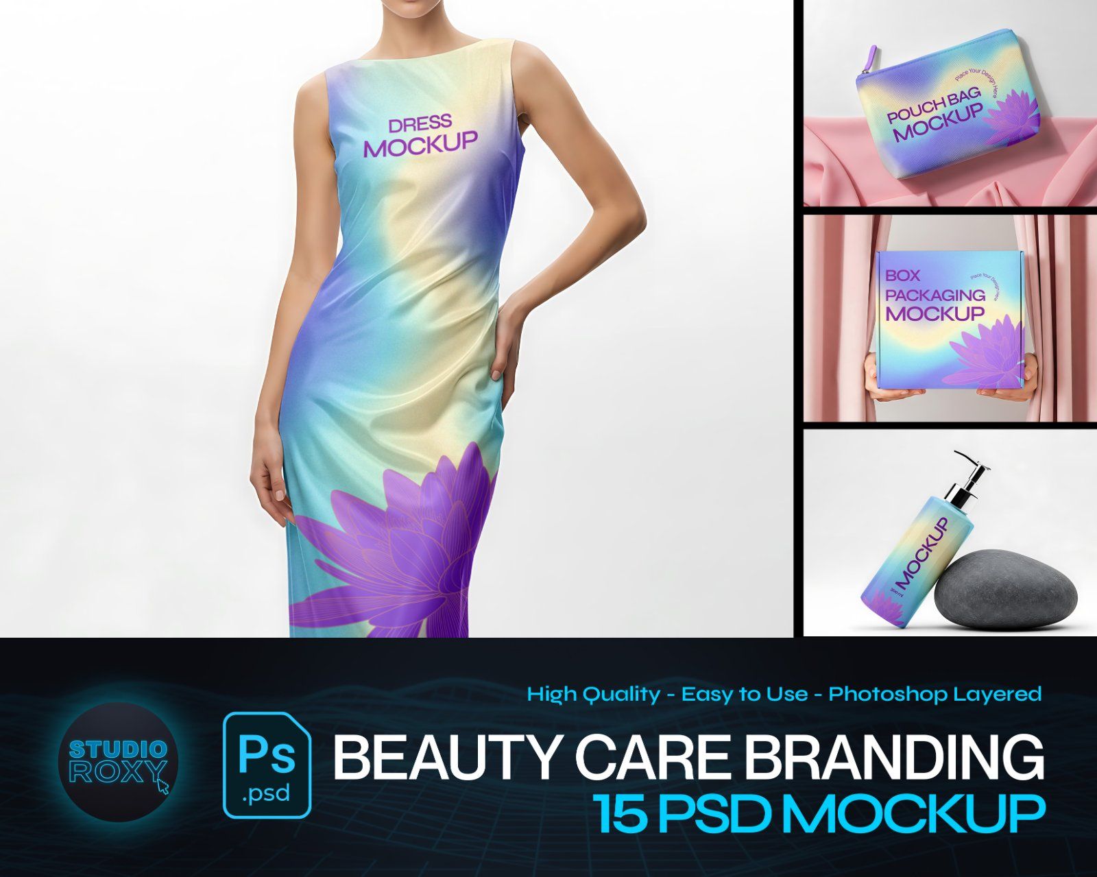 Premium Beauty Care Branding Mockup Bundle – 15 Aesthetic PSD Scenes for Skincare & Cosmetic Identit