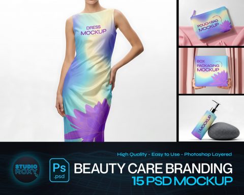Premium Beauty Care Branding Mockup Bundle – 15 Aesthetic PSD Scenes for Skincare & Cosmetic Identit