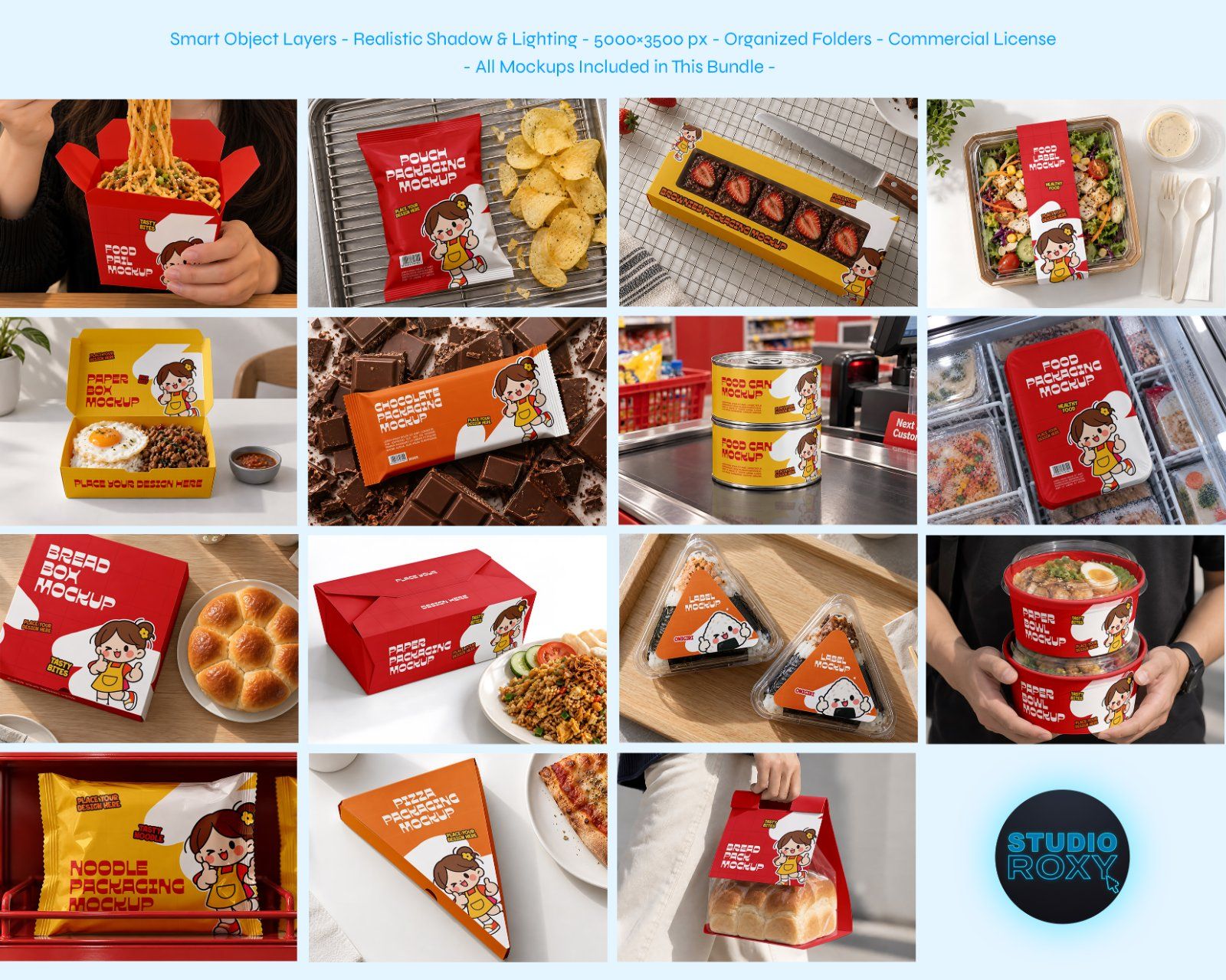 Food Packaging Mockup Bundle - 15 Takeaway & Box PSD Mockups — image 3
