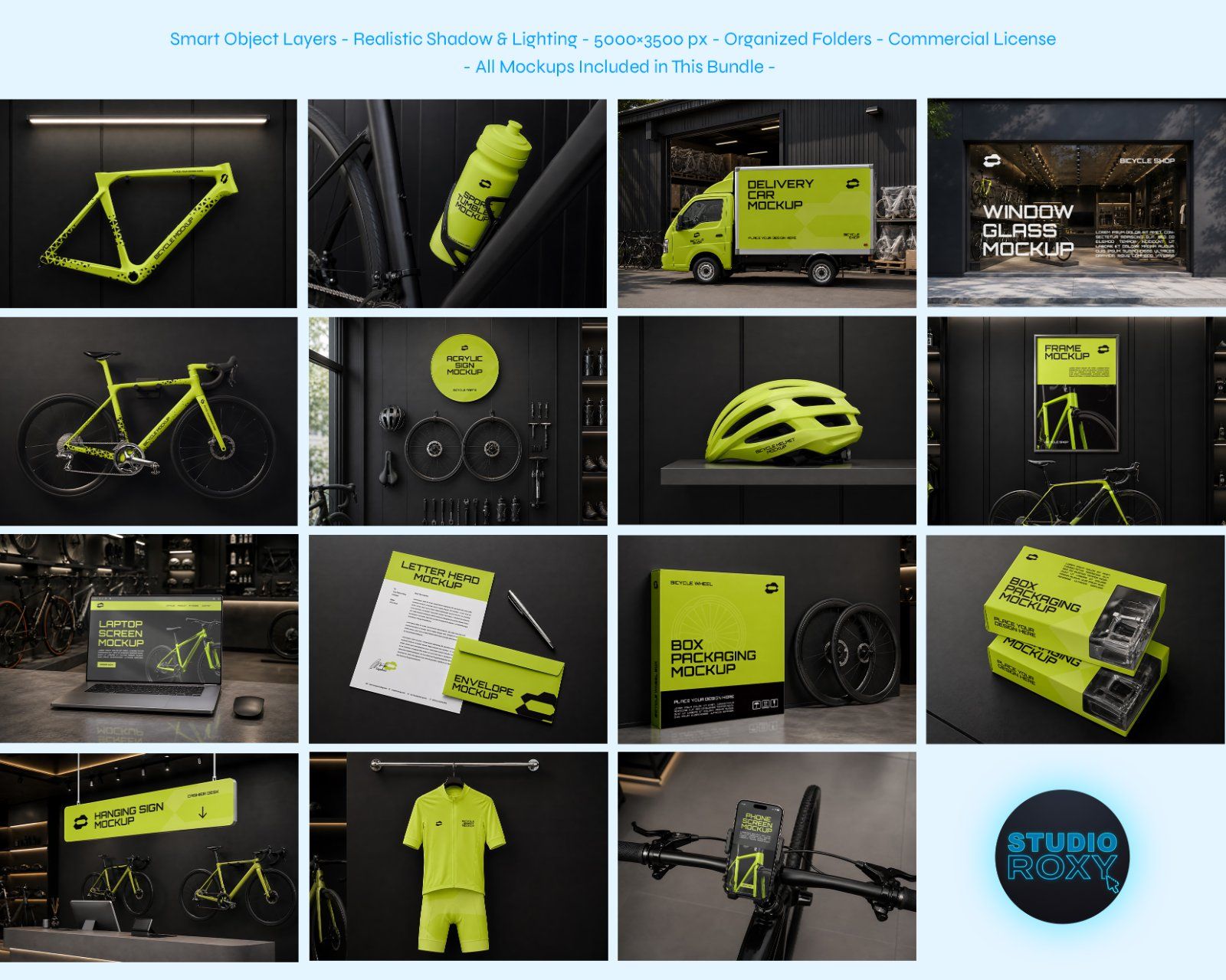 Bicycle Shop Branding Mockup Bundle - 15 PSD Templates  Cycling & Bicycle Shop Brand Identity — image 2