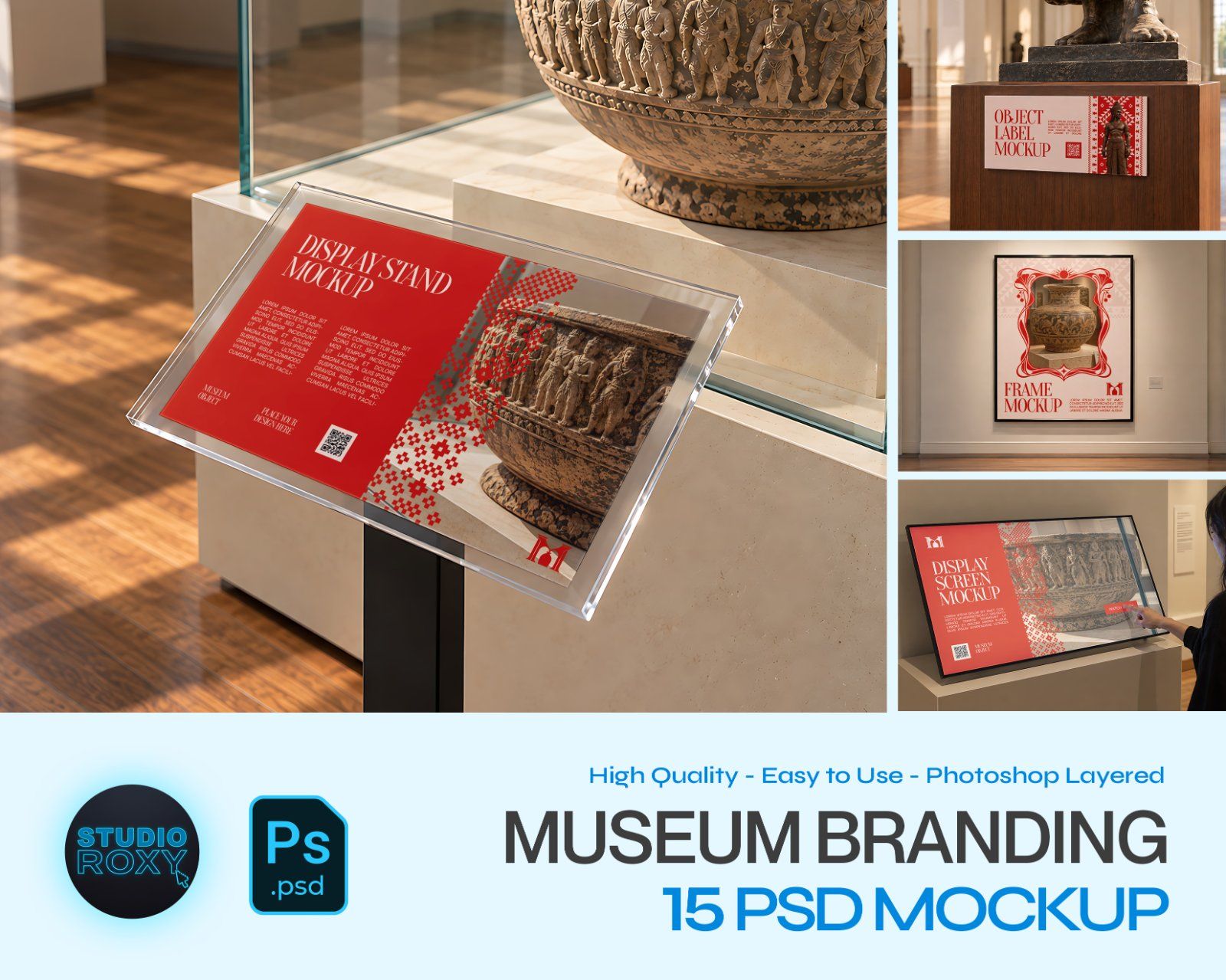 Museum & Exhibition Brand Identity - Art Gallery & Historical Museum Branding Mockup Pack (15 PSD) — image 1