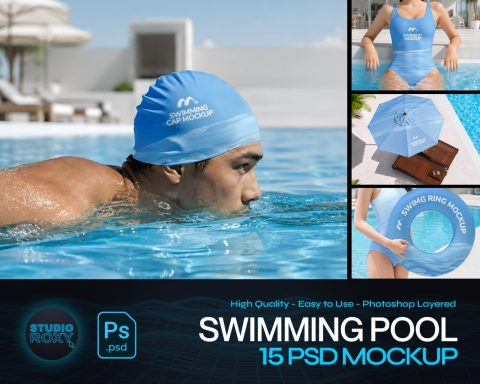 Premium Swimming Pool Mockup Bundle – 15 Aesthetic PSD Scenes for Swimwear, Resort & Aquatic Sports