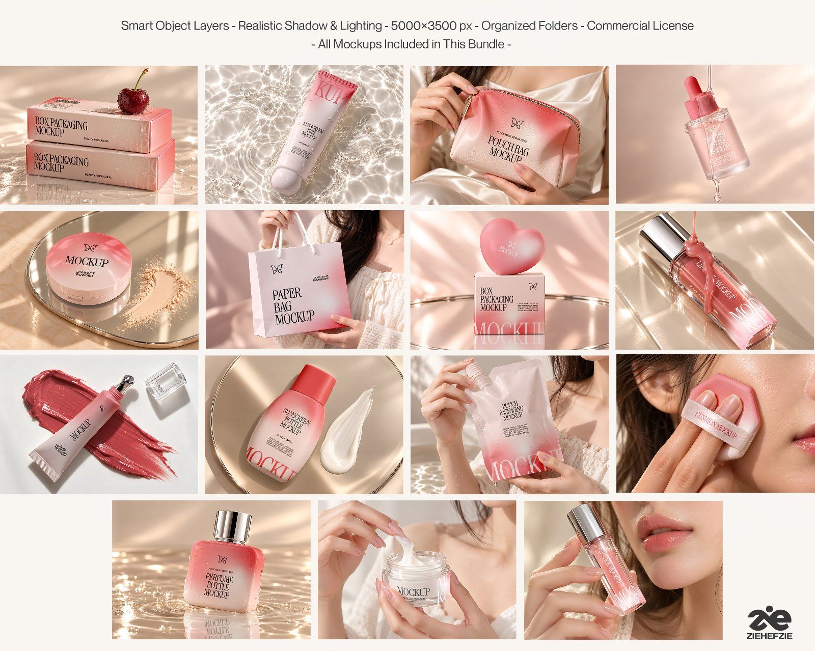 Beauty Product Mockup Bundle 15 PSD Cosmetics & Beauty Brand — image 2