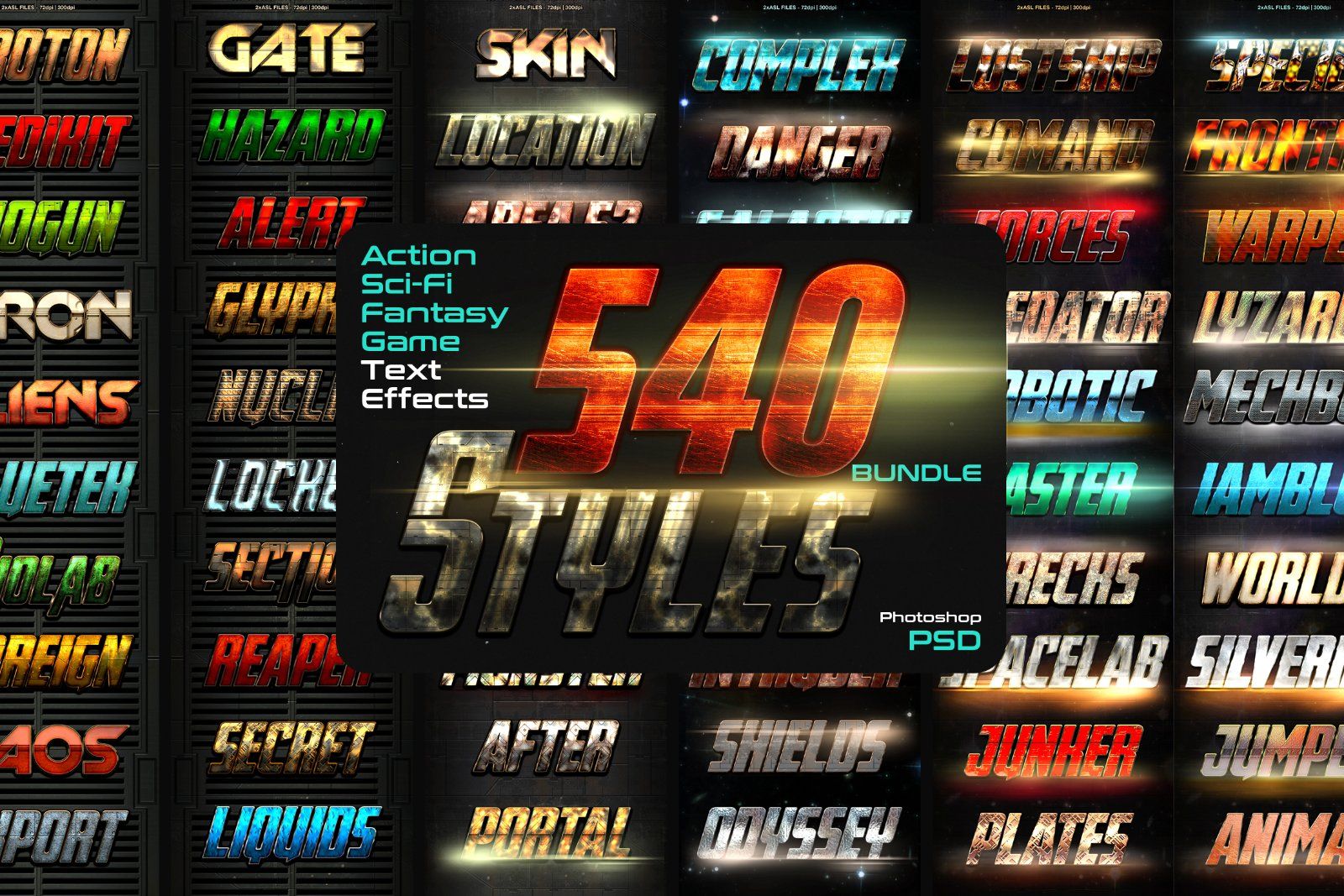 Action Sci-Fi Fantasy Text Effects Bundle