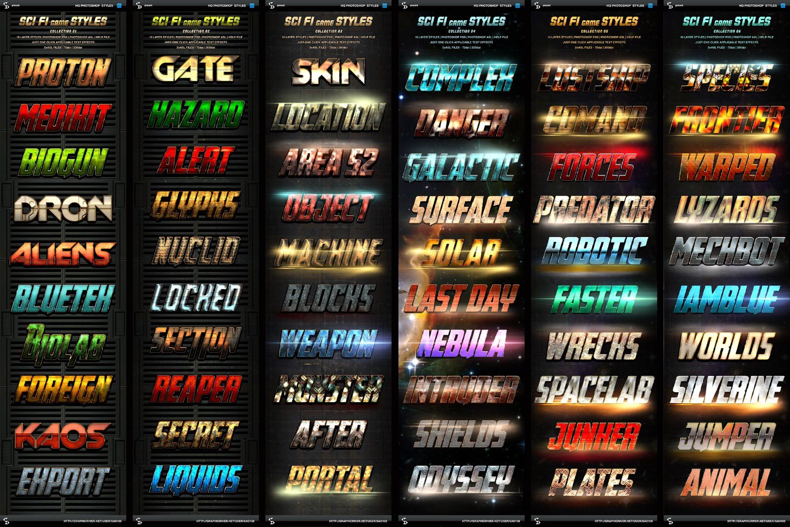 Action Sci-Fi Fantasy Text Effects Bundle