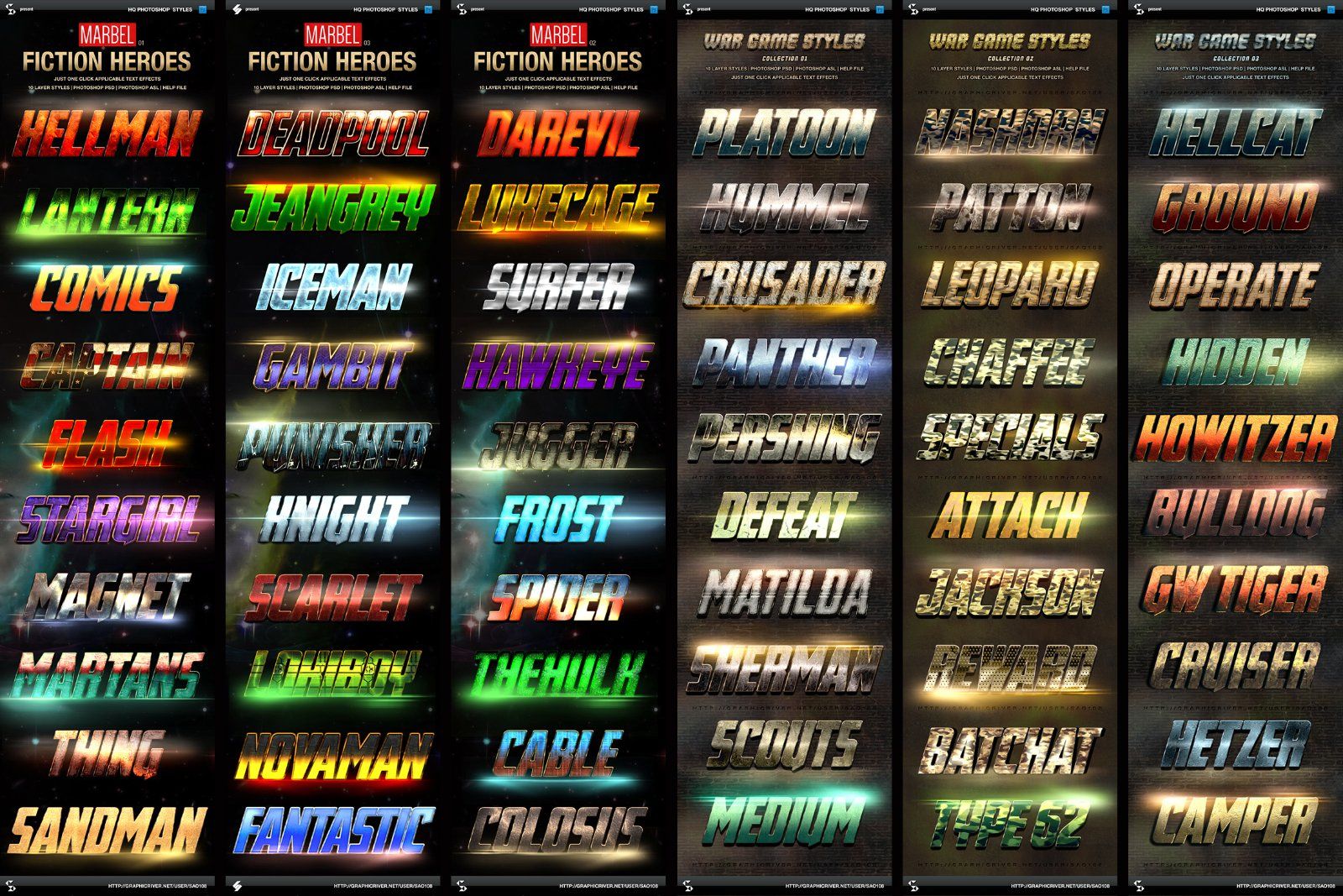 Action Sci-Fi Fantasy Text Effects Bundle