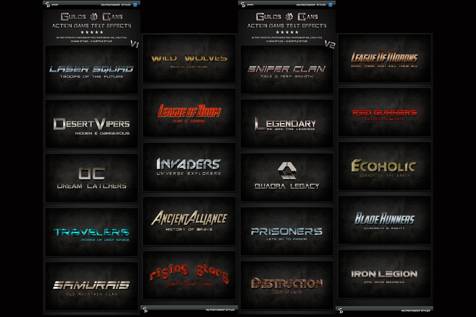 Action Sci-Fi Fantasy Text Effects Bundle