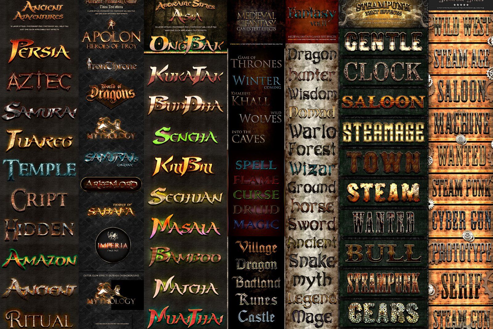 Action Sci-Fi Fantasy Text Effects Bundle