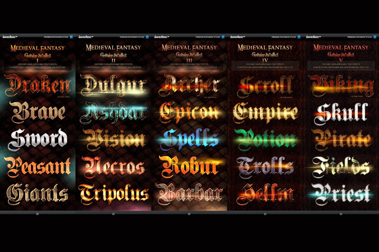 Action Sci-Fi Fantasy Text Effects Bundle