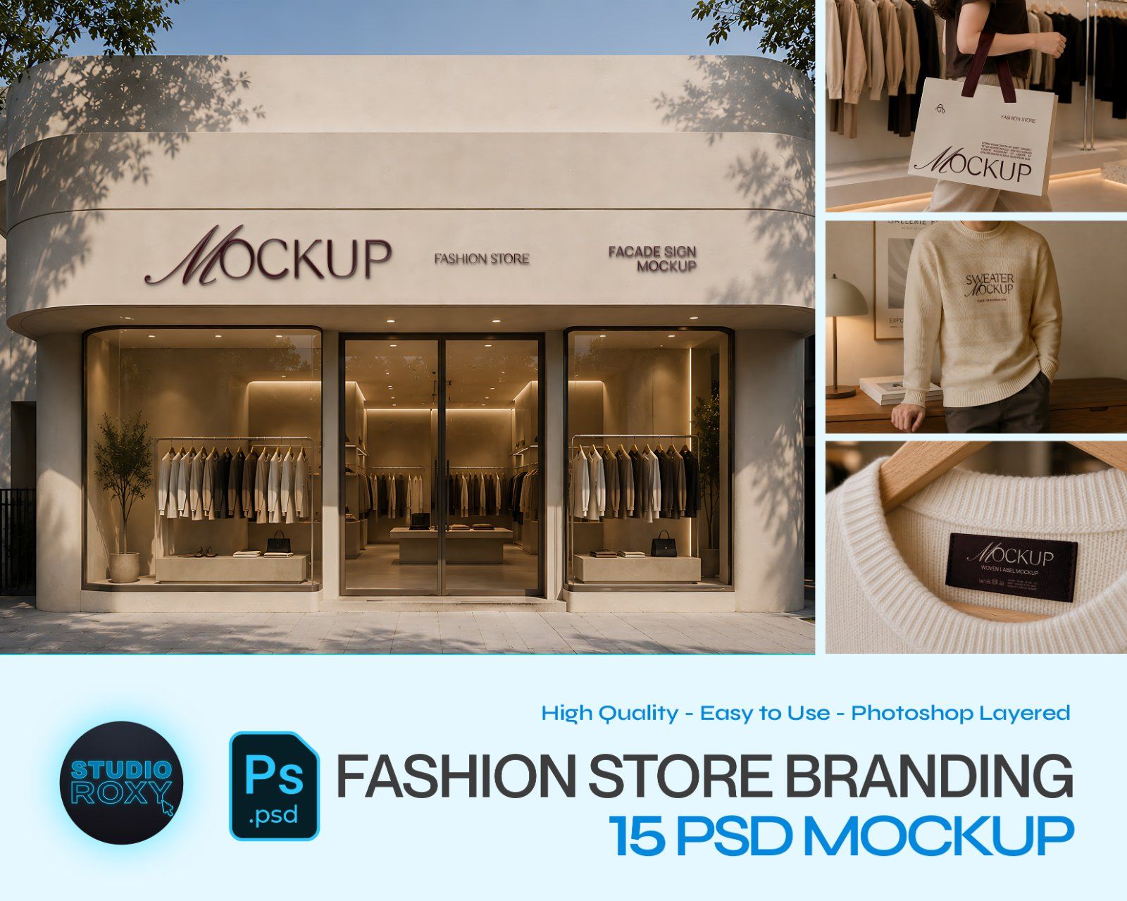 Fashion Store Branding Mockup Bundle - 15 PSD Templates  Luxury Boutique & Fashion Store — image 1
